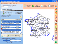 Interface du Dictionnaire des Toponymes de France